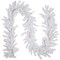 Northlight Pre-lit Snow White Artificial Christmas Garland - 9' x 12" - Clear Lights